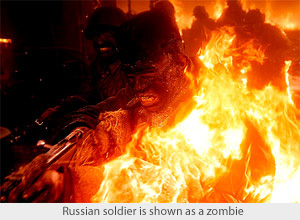 Русский солдат показан в образе зомби
